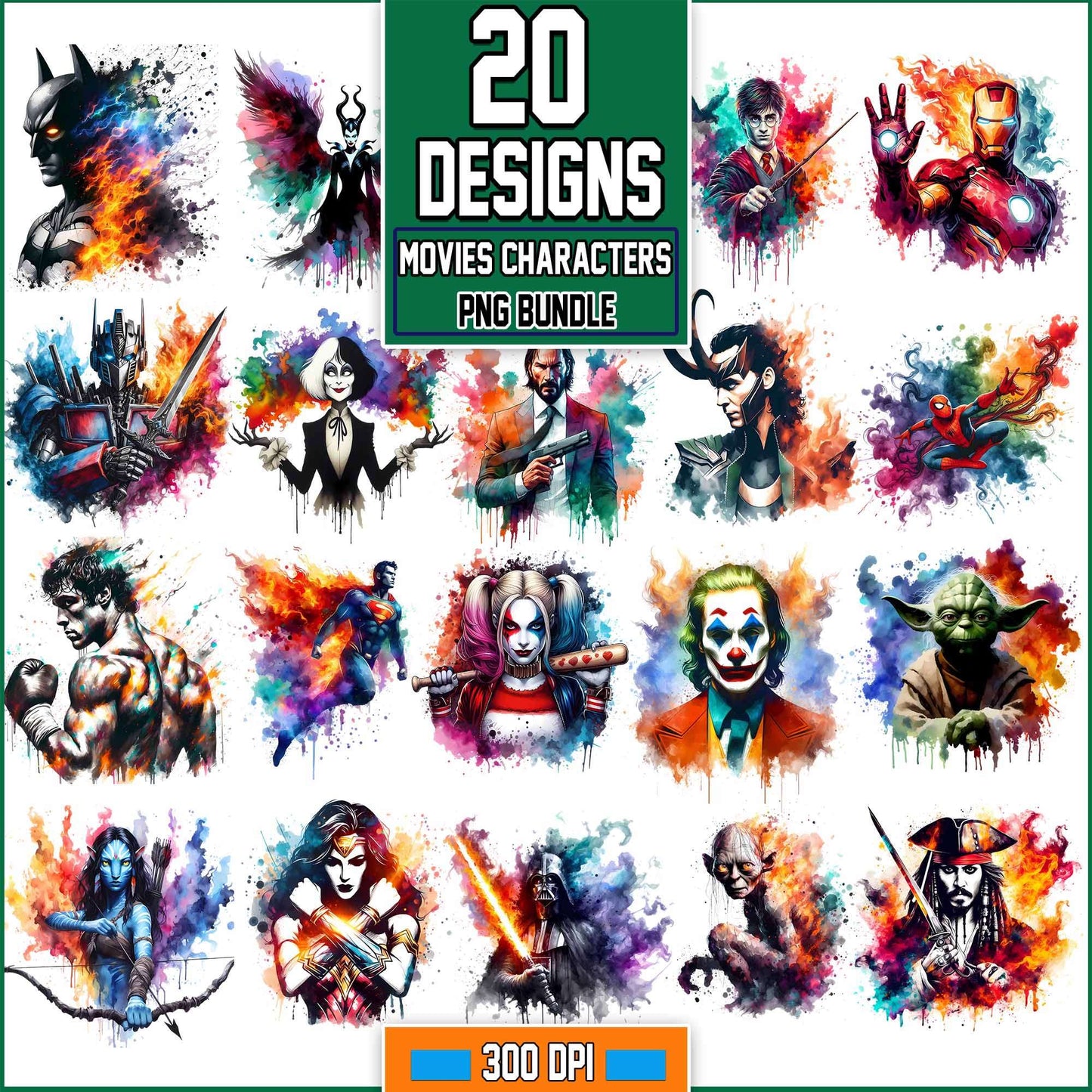 Movies Characters Bundle Png