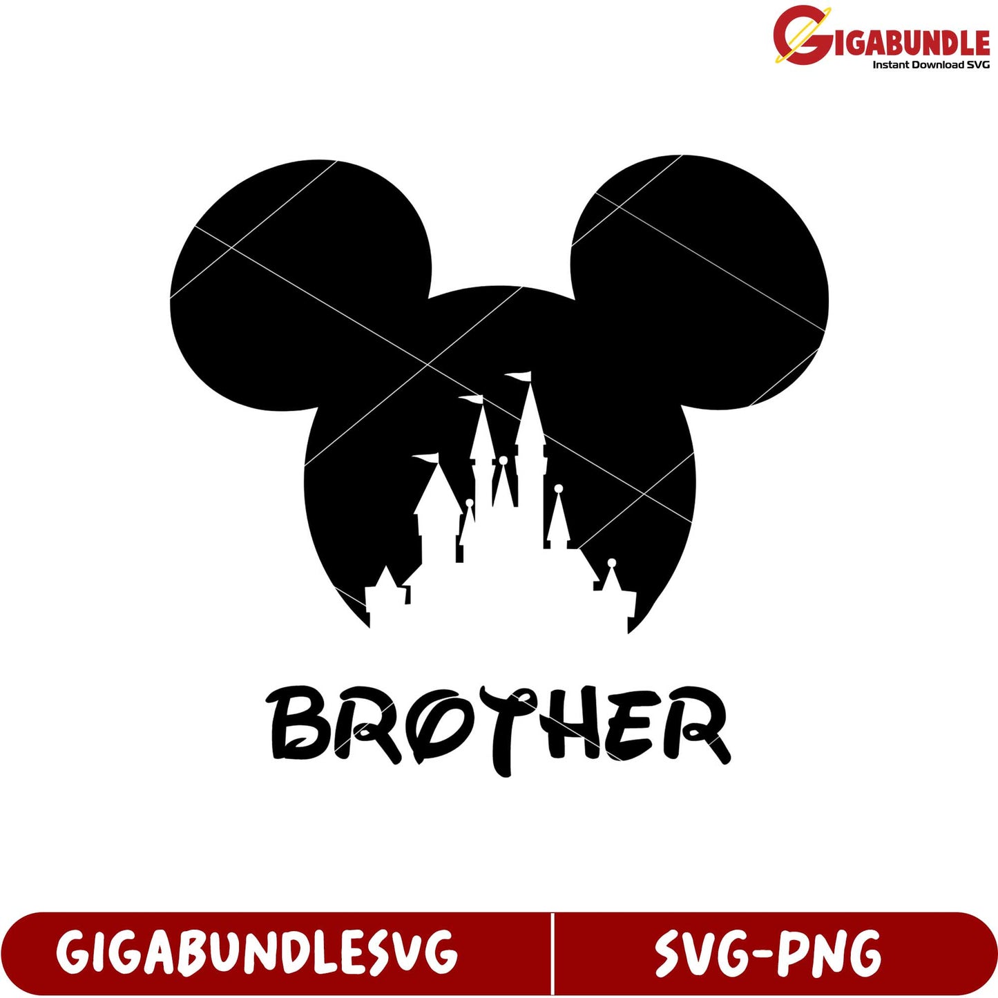 Mickey Mouse Brother Castle SVG Design for Creative Projects Download