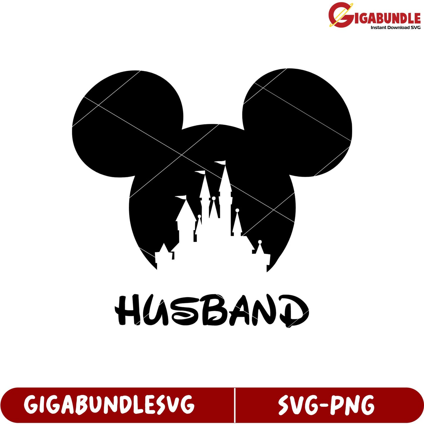 Mickey Mouse Husband Silhouette SVG Design for Creative Projects