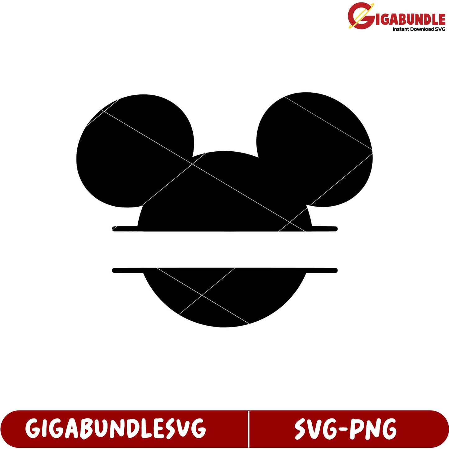 Mickey Mouse Inspired Black SVG Design for Creative Projects and Crafts