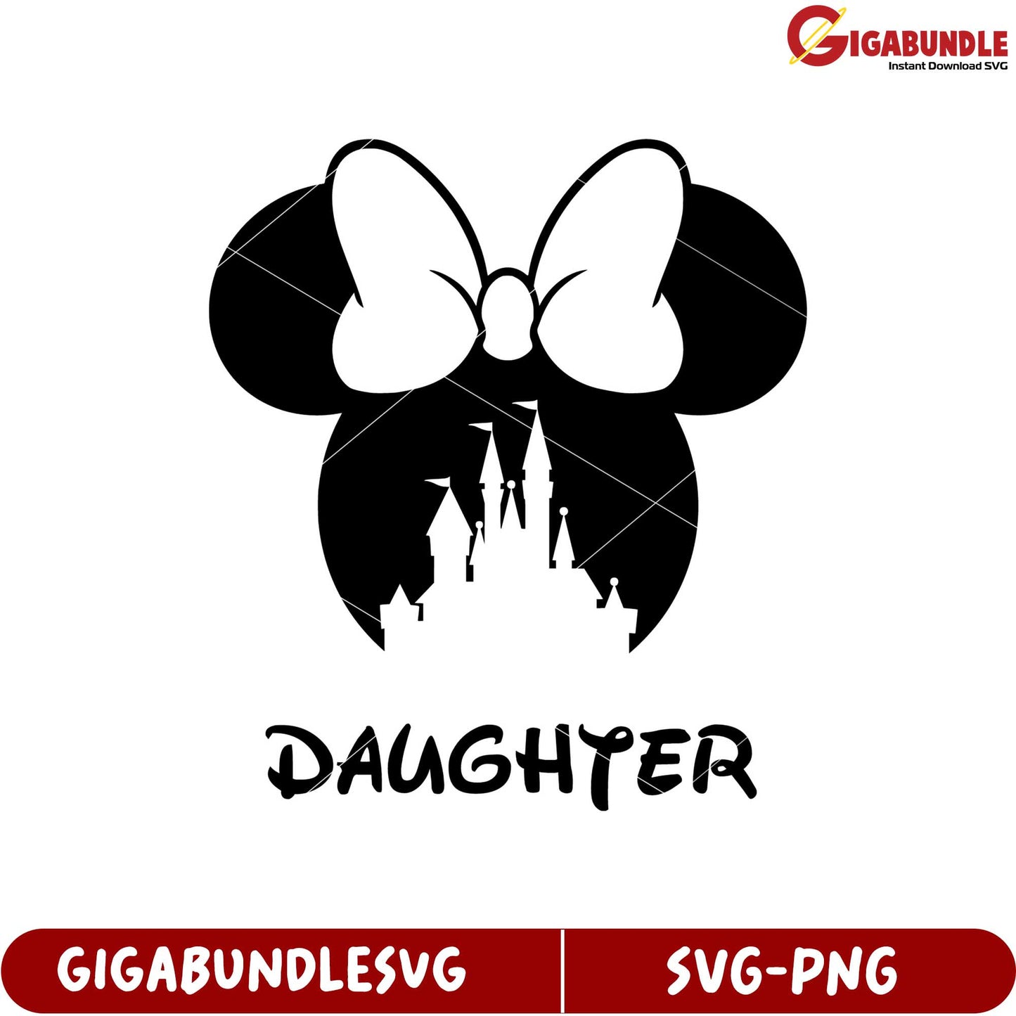 Minnie Mouse Castle Daughter SVG Cut File for Crafting Projects