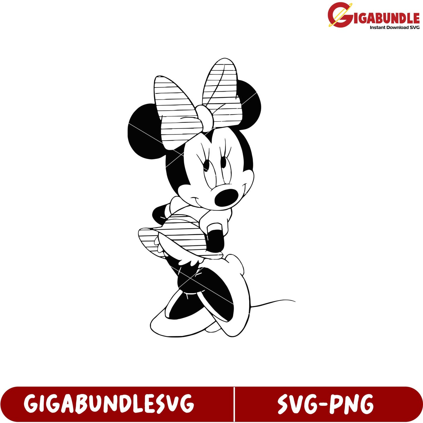 Minnie Mouse Cute Character SVG File for Creative Projects and Crafts
