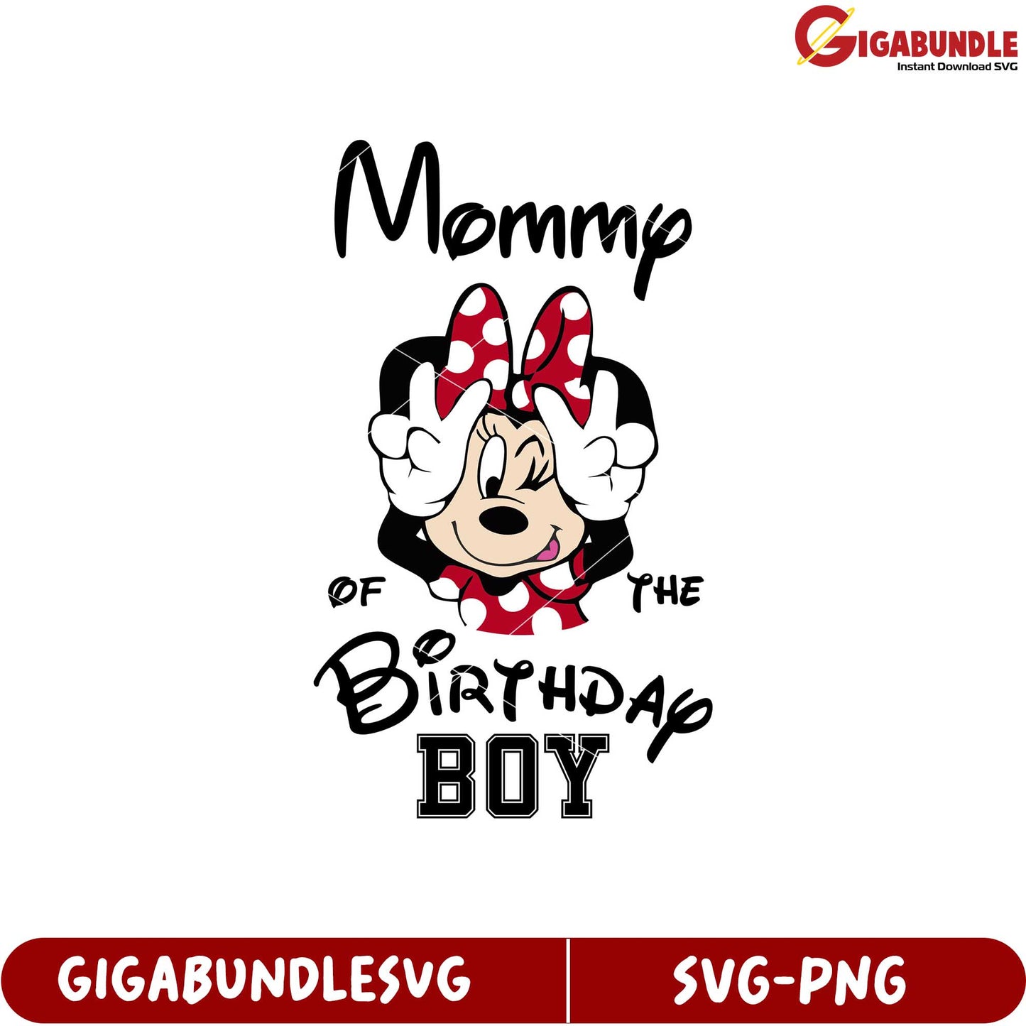 Minnie Mouse Mommy T-Shirt Design for Birthday Celebration SVG File