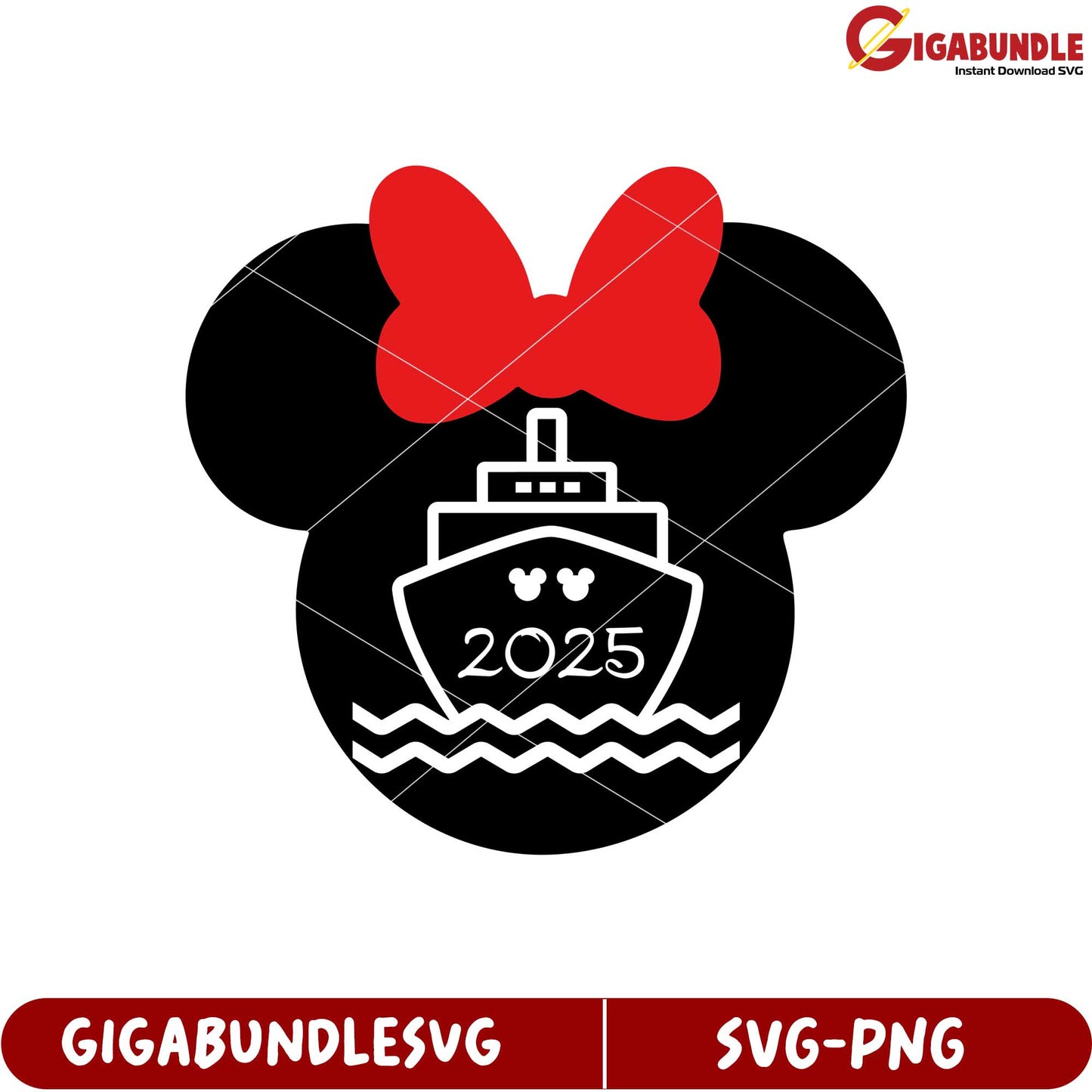 Minnie Mouse Ship Design 2025 SVG File for Crafting and Print