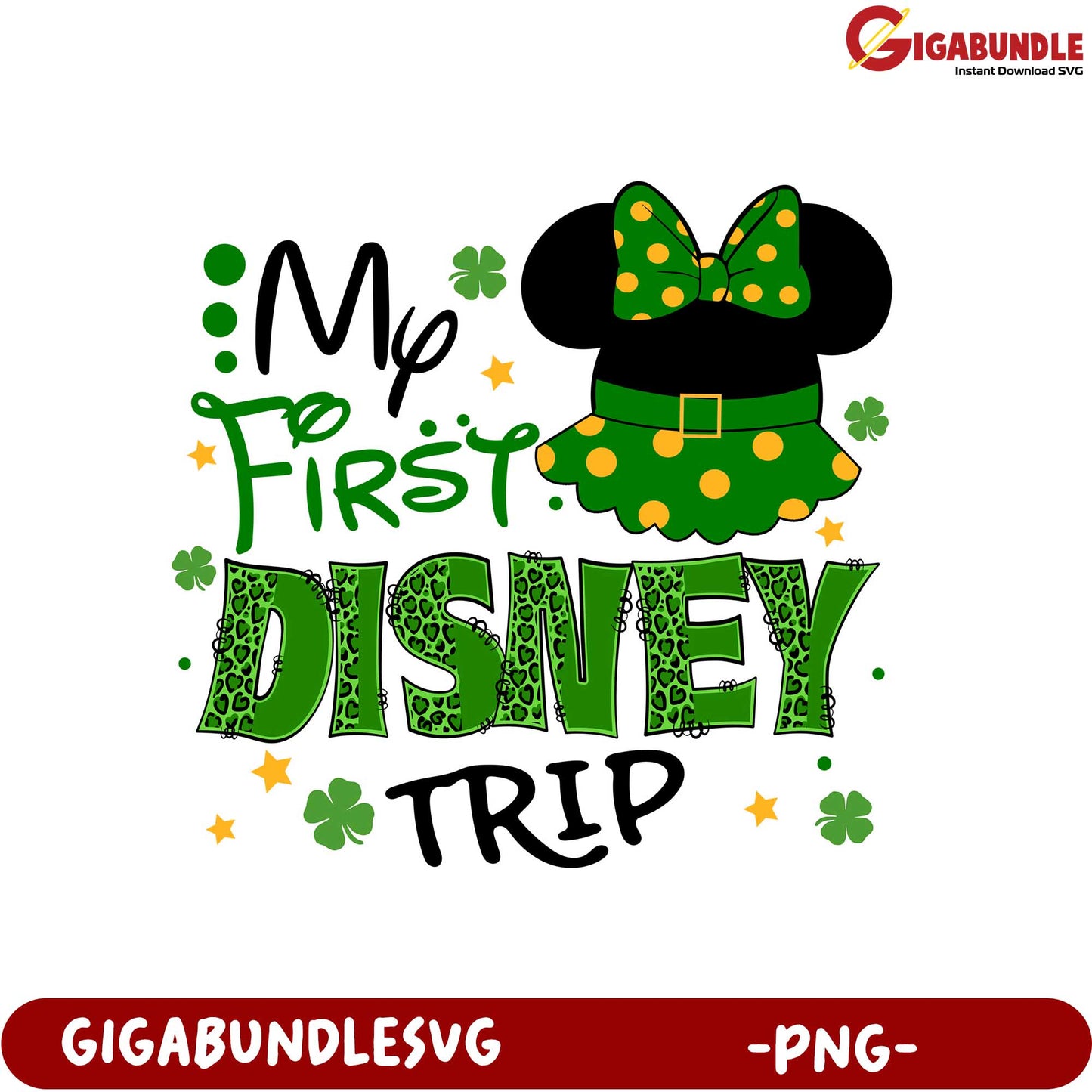My First Disney Trip PNG Fun Mickey Mouse Design for Kids