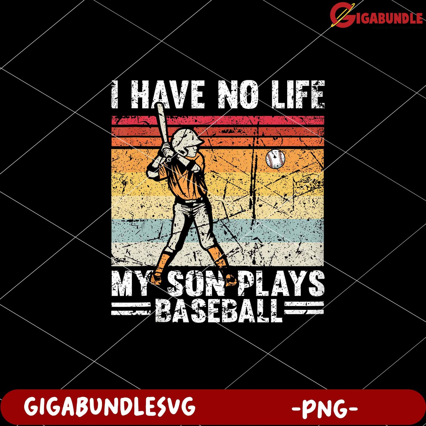 My Son Plays Baseball Funny Parent T-Shirt Design PNG