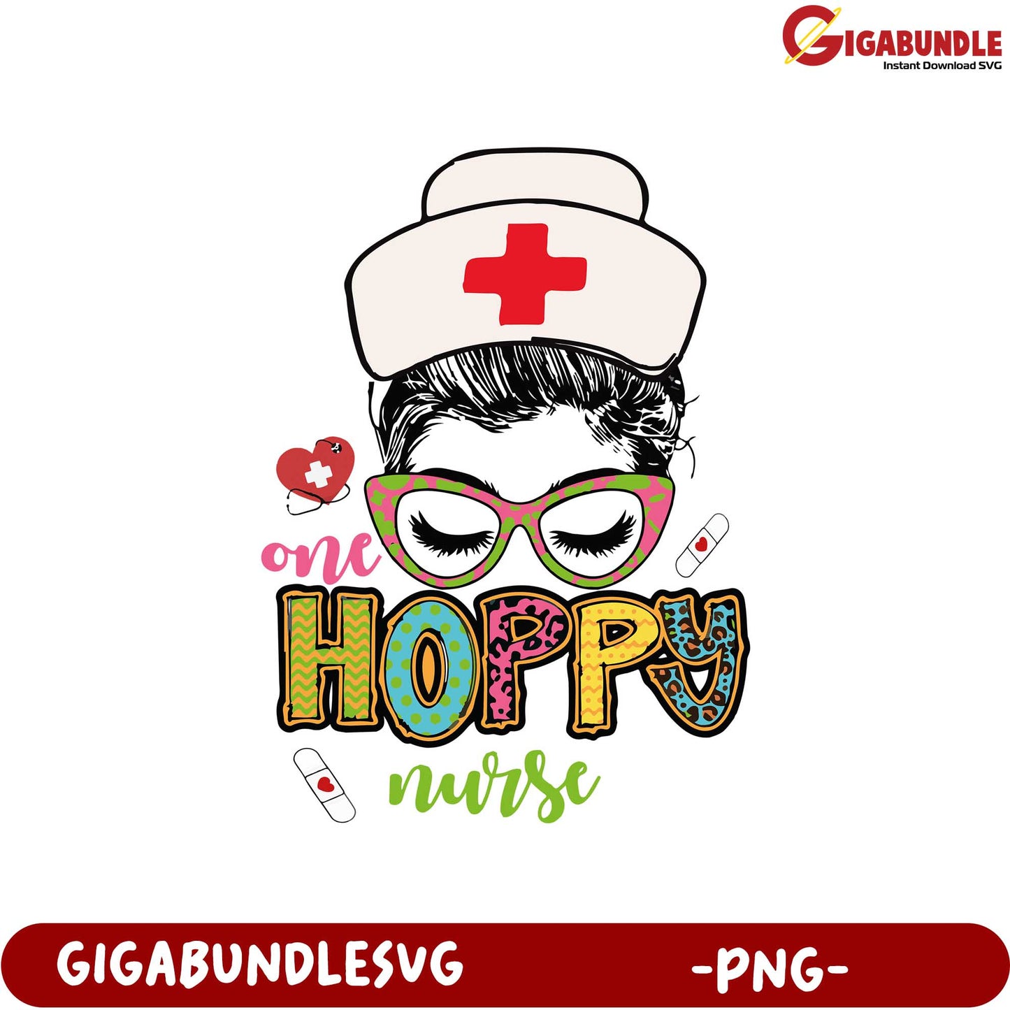 One Hoppy Nurse PNG Design for Fun Medical-Themed Projects