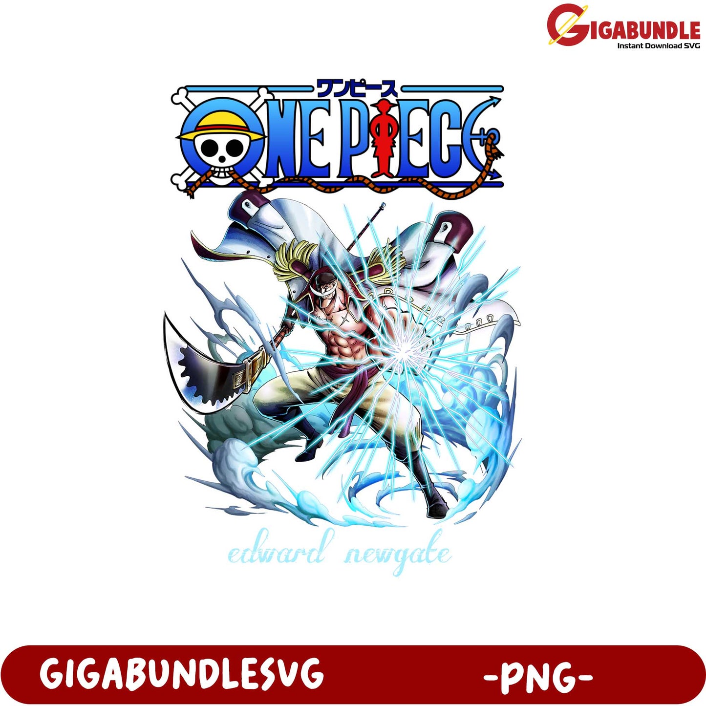 One Piece Edward Newgate PNG High Quality Product Download