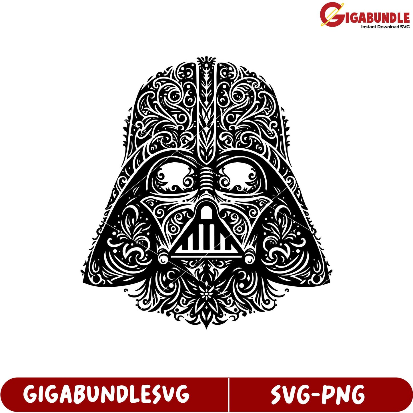Ornate Darth Vader SVG Design for Unique Craft Projects and Artwork