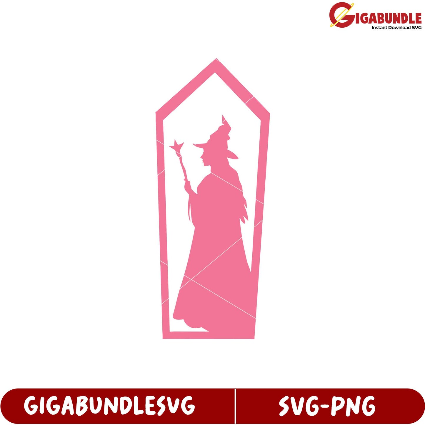 Pink Witch Silhouette SVG Download Magical Design for Crafts and Decor
