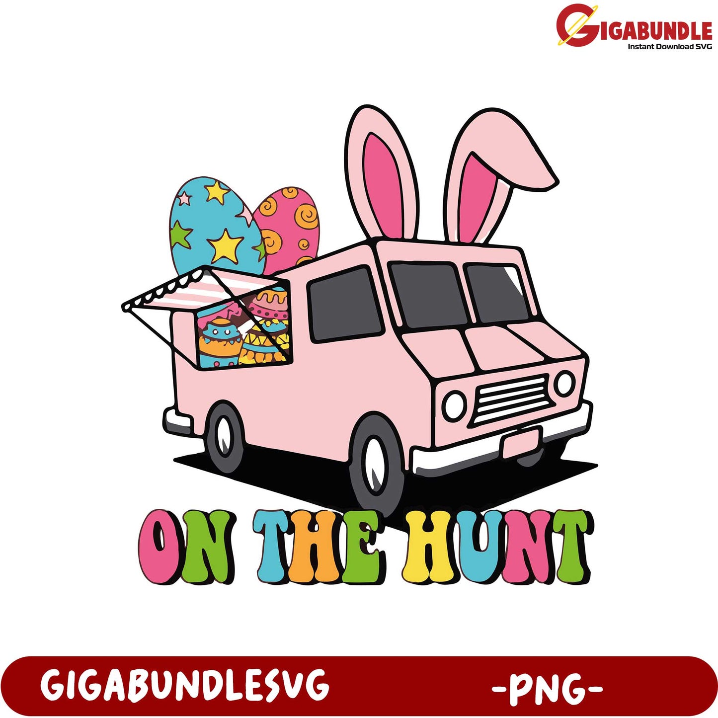 Playful Easter Bunny Truck Design - Perfect for Spring Celebrations