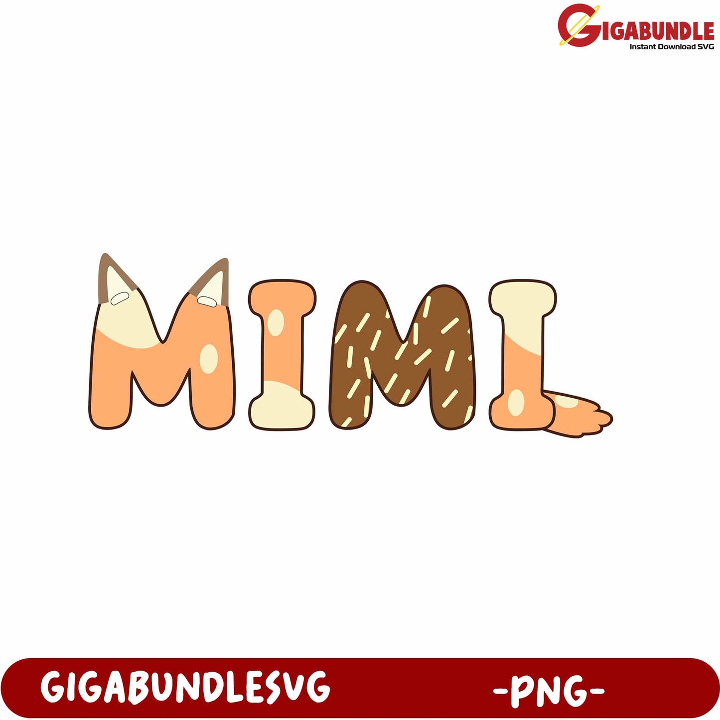 Playful MIML Letter Design PNG for Creative Projects and Crafts