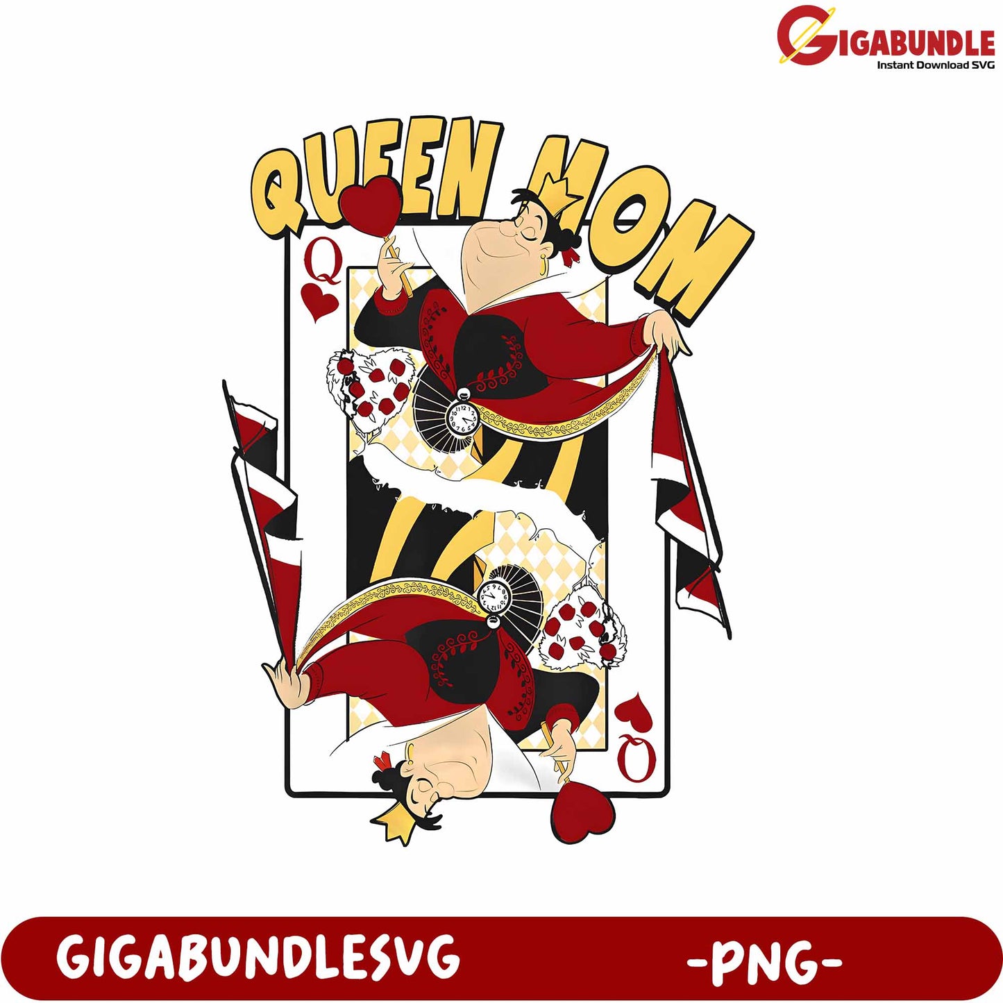 Queen Mom Playing Cards PNG Design for Fun Celebrations