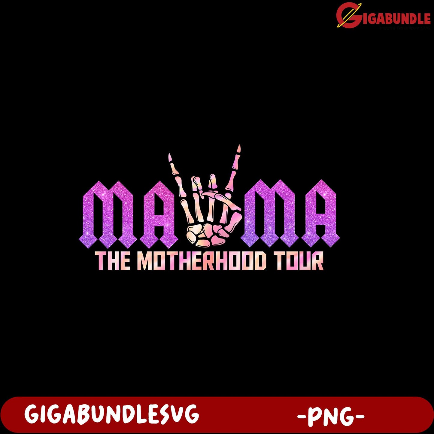 Rockin' Mama The Motherhood Tour PNG Design for Moms