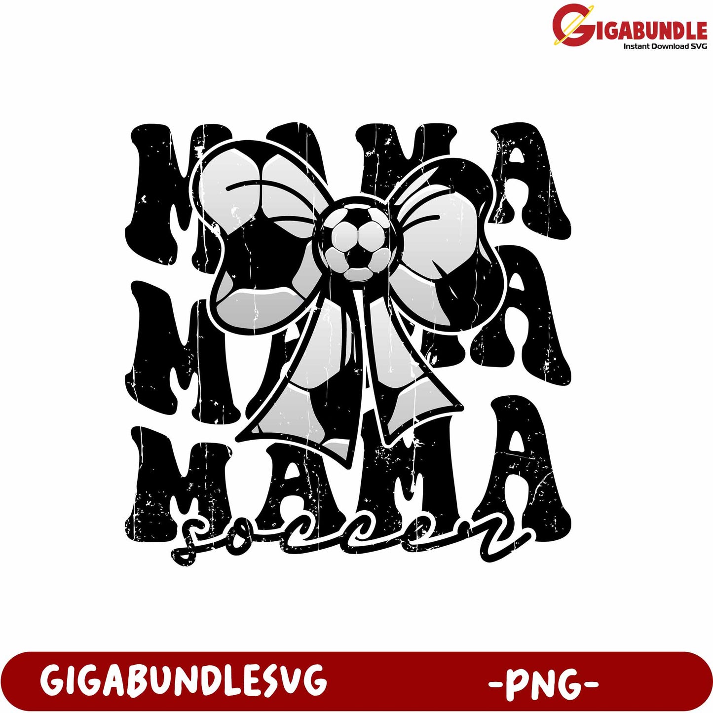Soccer Mama Graphic with Bow for Sports-themed Merchandise PNG Design