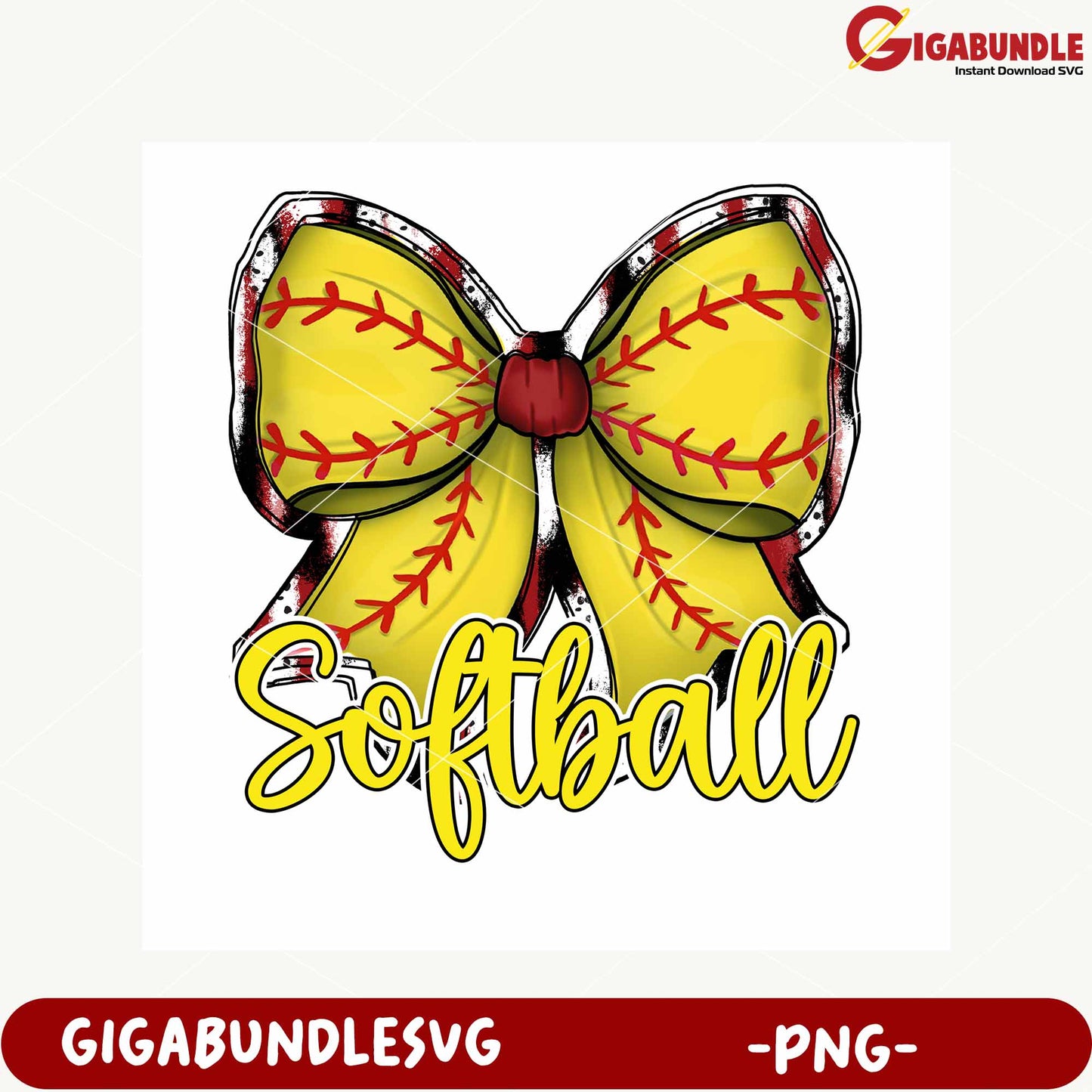 Softball Bow Graphic Design for Creative Projects PNG