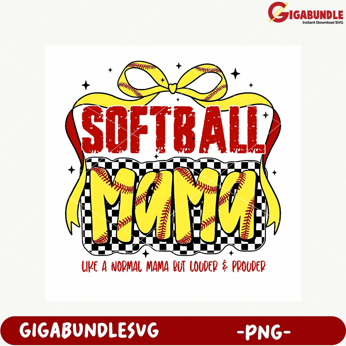 Softball Mama Proud Design for Sports Enthusiasts PNG