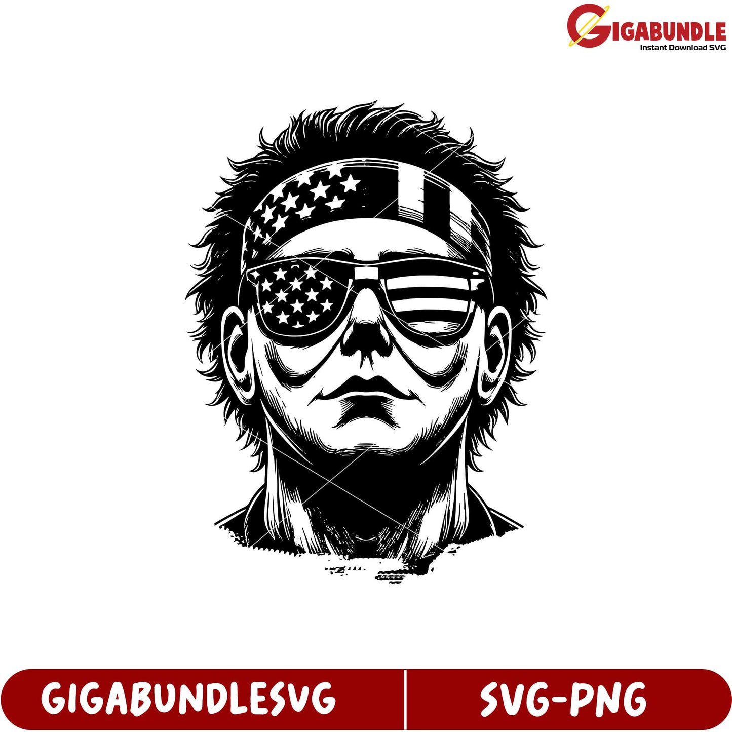 Stylish American Flag Sunglasses Graphic Design for SVG Product Use