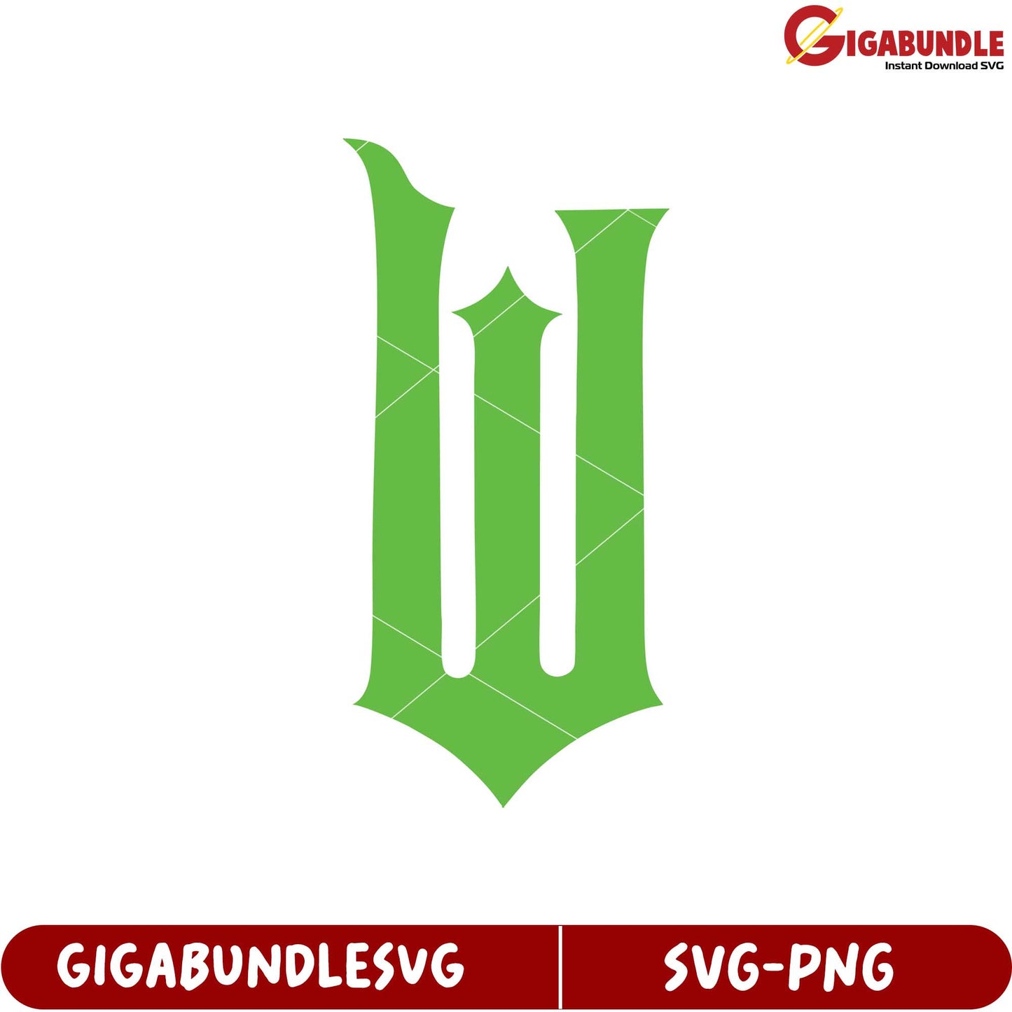 Stylish Green Letter Design SVG Format for Creative Projects Download