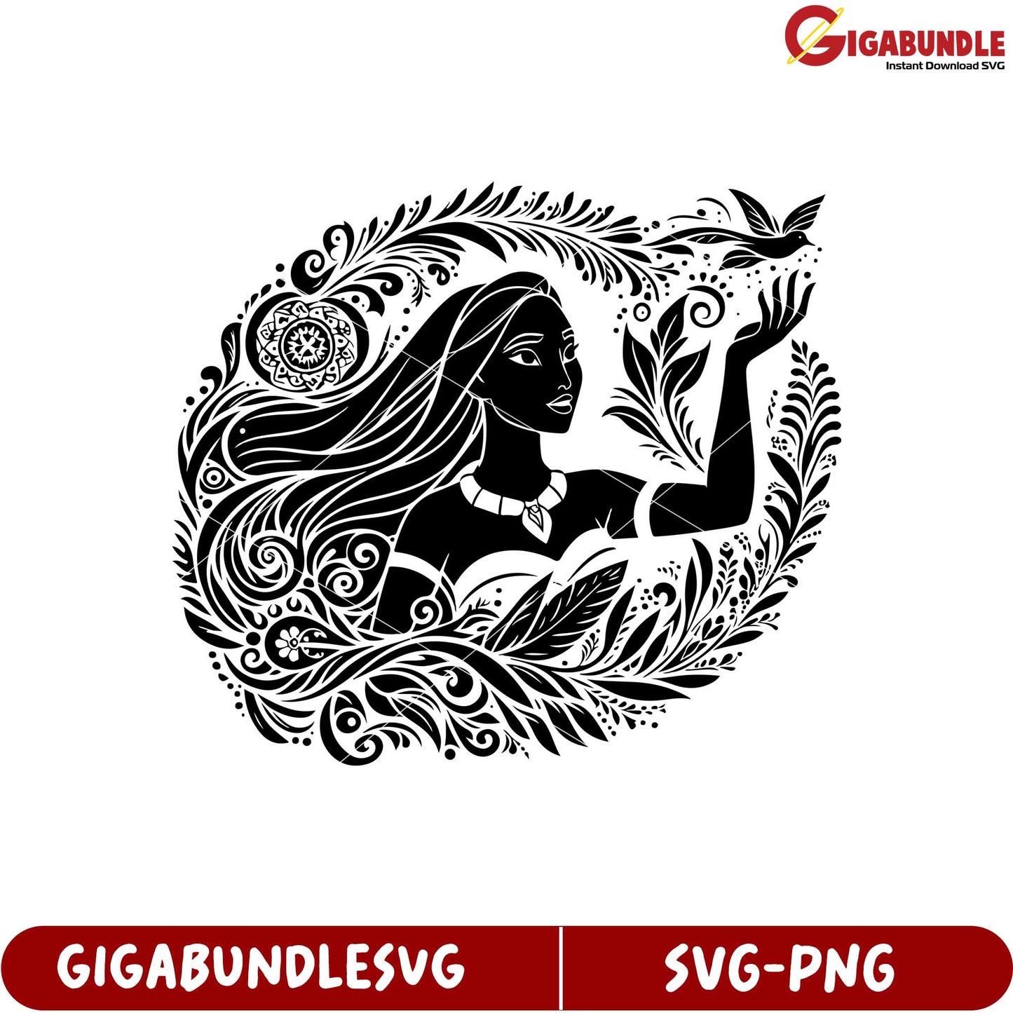Stylish Woman in Floral Design SVG Format for Artistic Projects