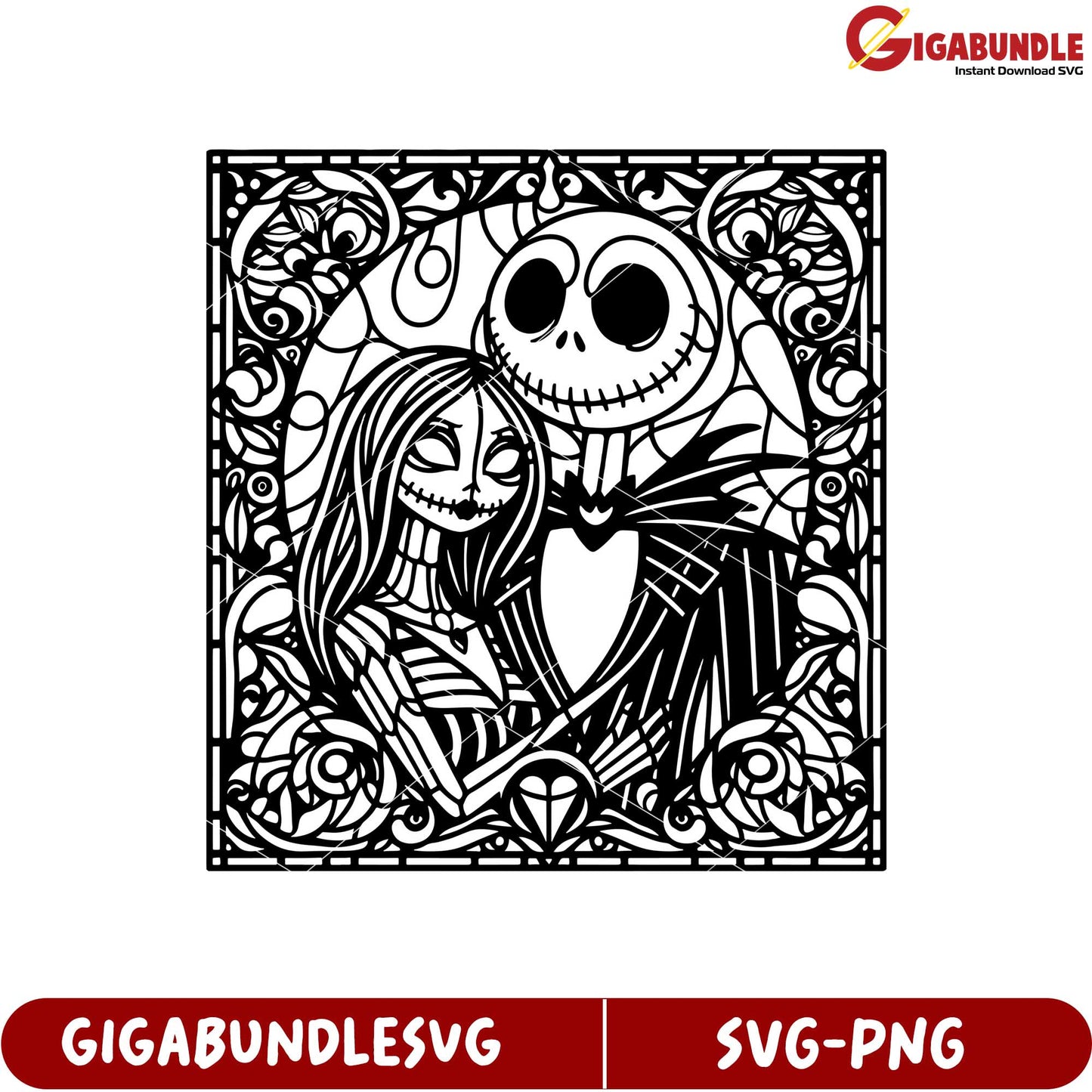 Stylized Couple Skeleton Art SVG for Unique Craft Projects Download