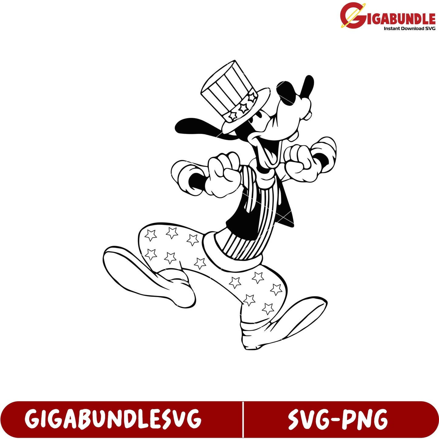 Uncle Sam Inspired Goofy Character SVG for Creative Design Projects