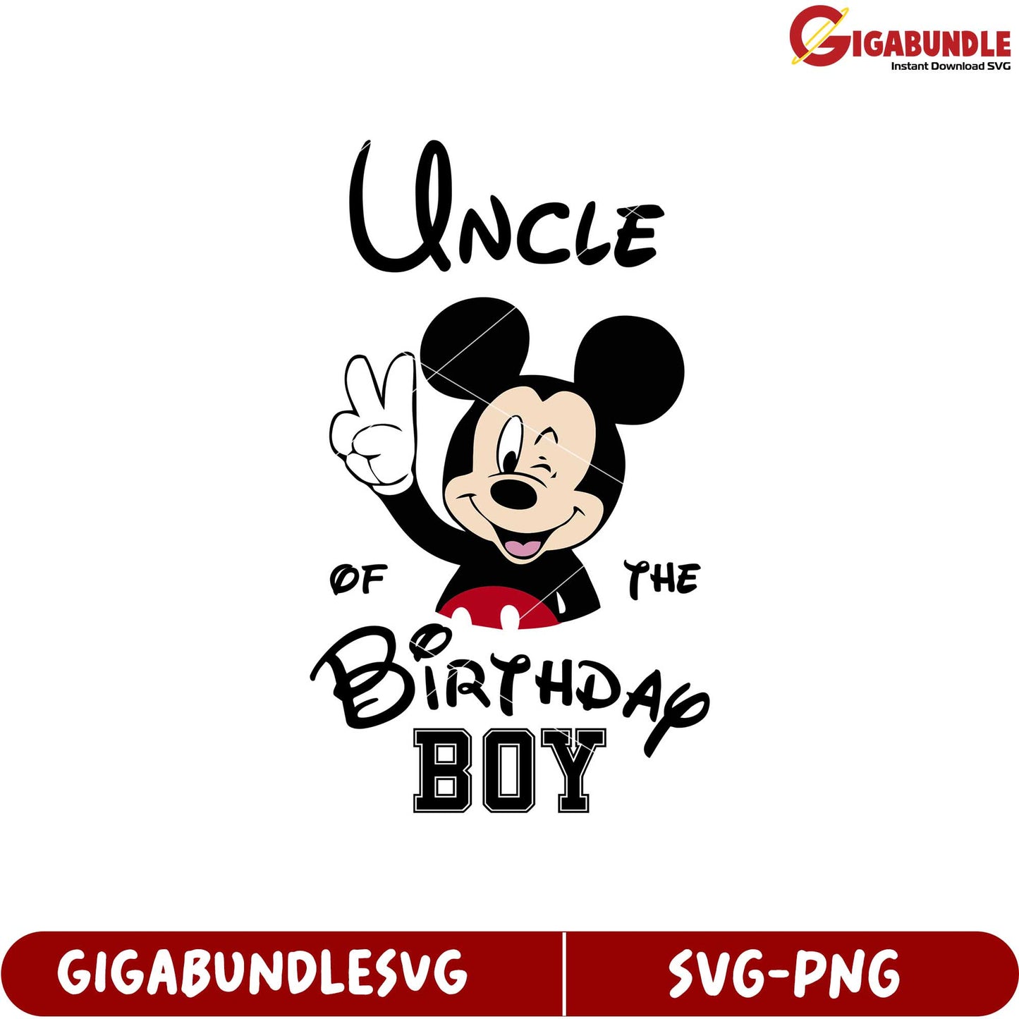Unique Uncle Birthday Boy SVG Design Featuring Playful Cartoon Character