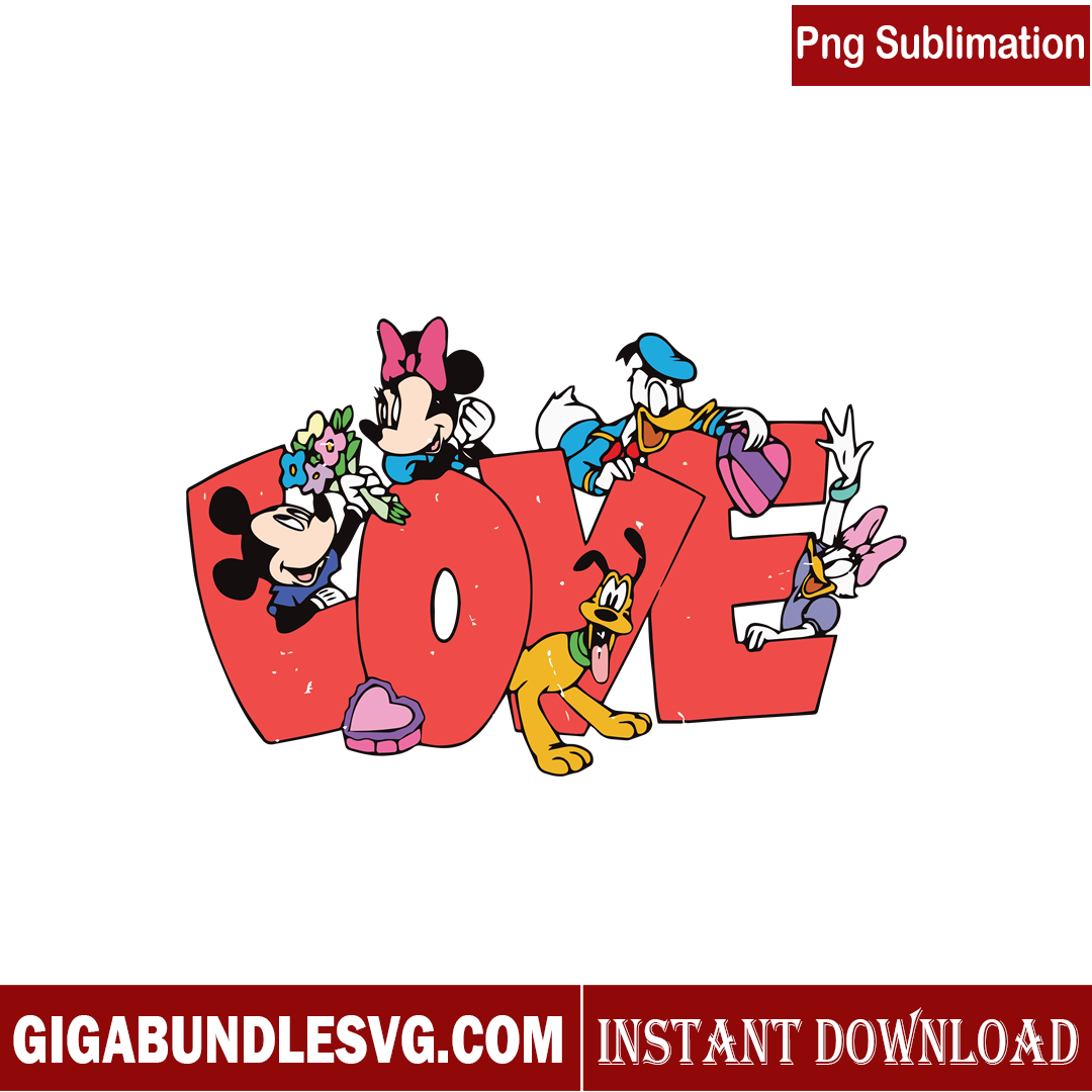 Valentine’s Day SVG bundle ,Mickey Valentine bundle SVG 4