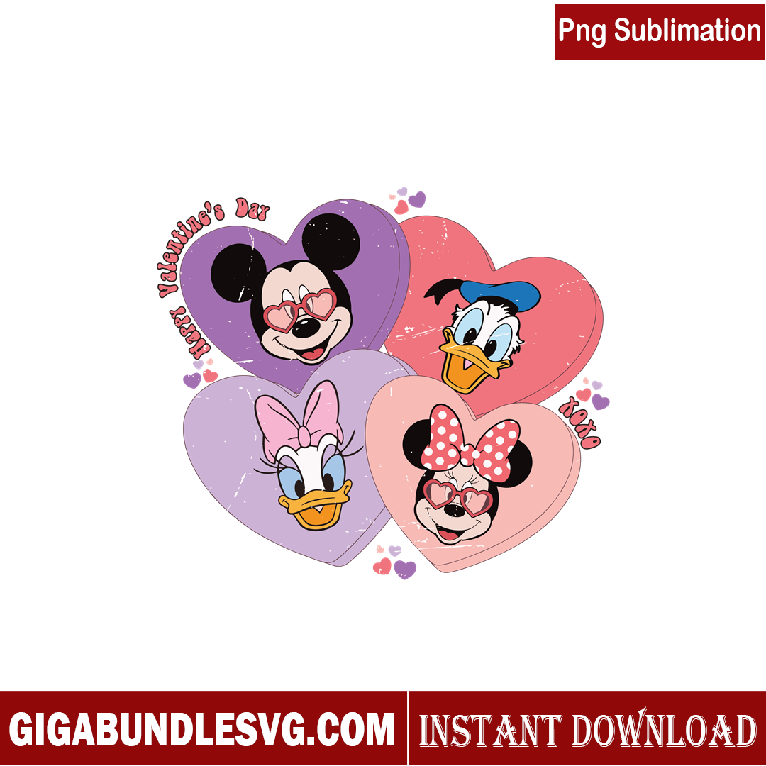 Valentine’s Day SVG bundle ,Mickey Valentine bundle SVG 8