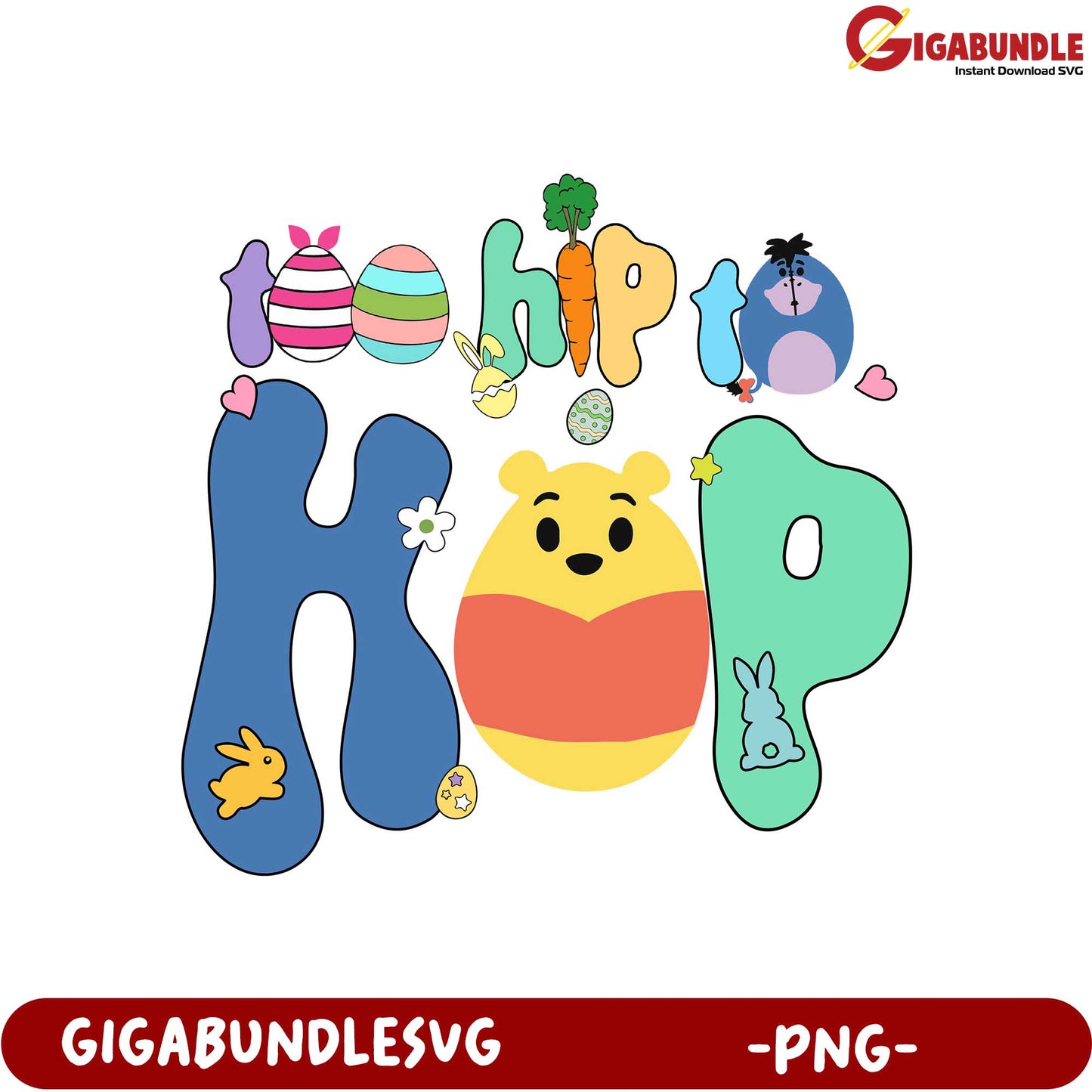Whimsical Easter 'Hip Hop' PNG Design for Kids' Crafts
