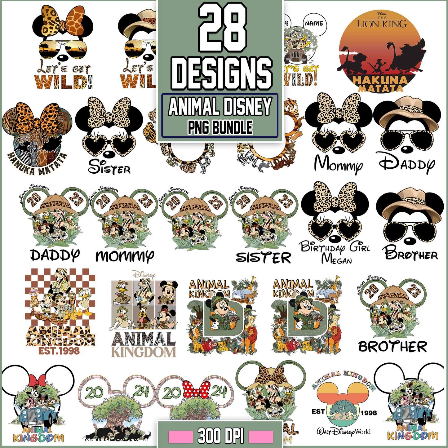 Animal Disney 2024 Png Bundle