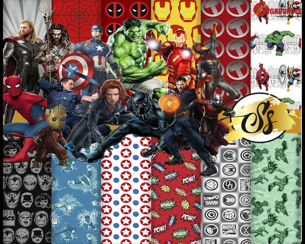 Avengers Clipart Super Heroes Png Birthday Digital Paper Sublimation Party 141