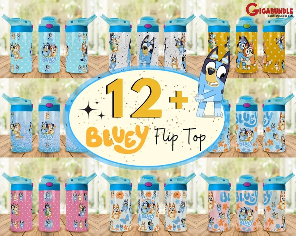 Bluey 2 Kids Tumbler Sublimation Transfer