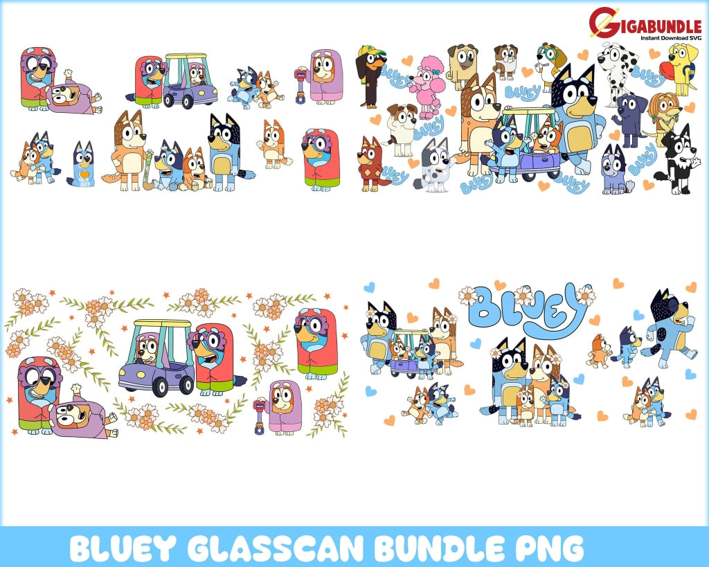 20+ Blue Dog Tumbler Wrap Bundle, 20Oz Cup Designs, Instant download