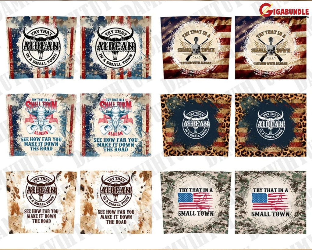 Bundle Try That In A Small Town Tumbler Wrap Png American Flag Jason Aldean