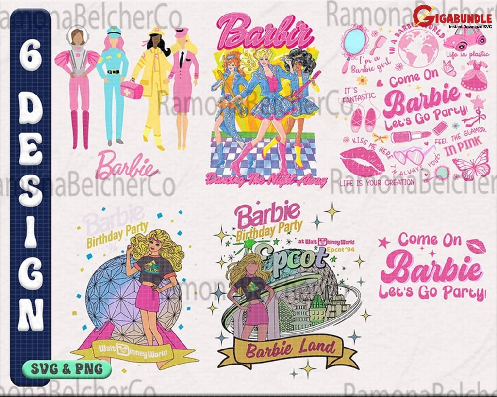 Come On Barbie Let'S Go Party Png, Barbie Shirt, Barbie Doll Png, Barb – Gigabundlesvg