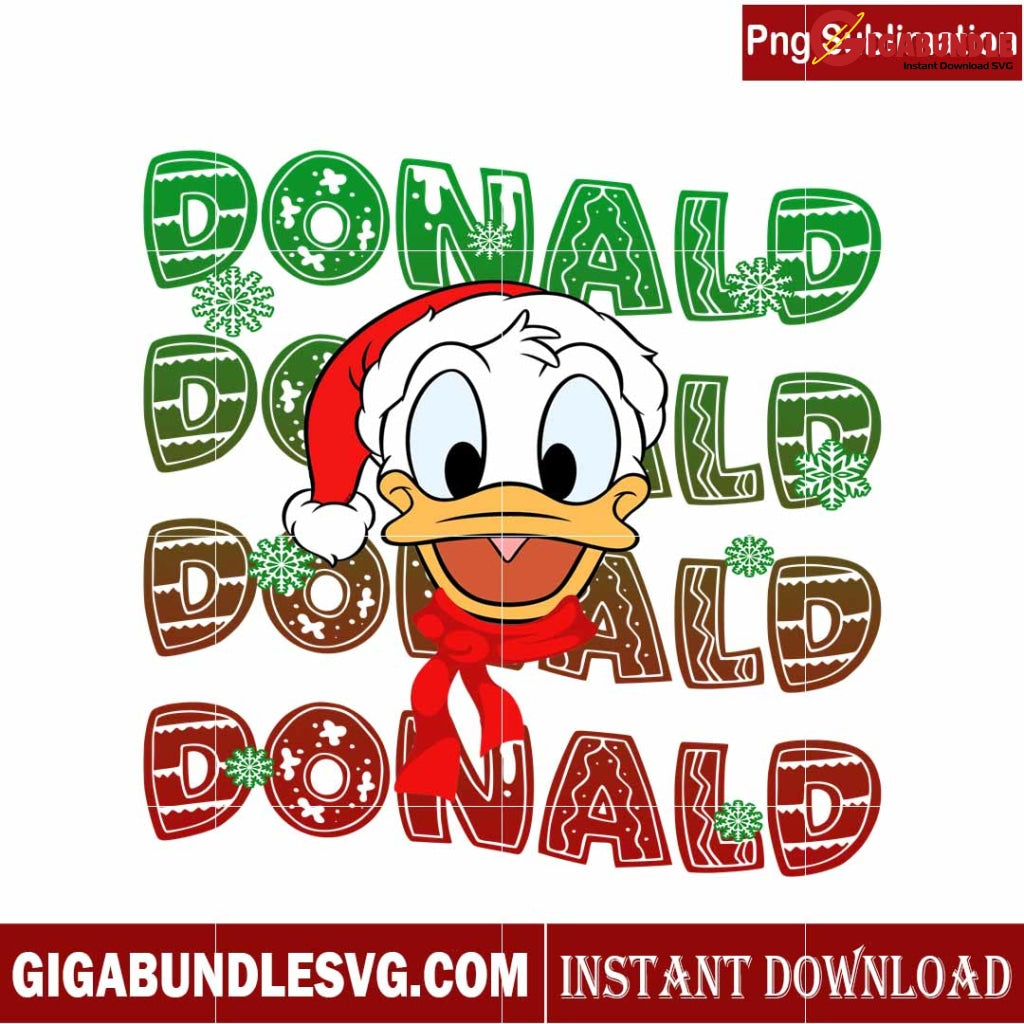 Santa Donald Disney Christmas PNG
