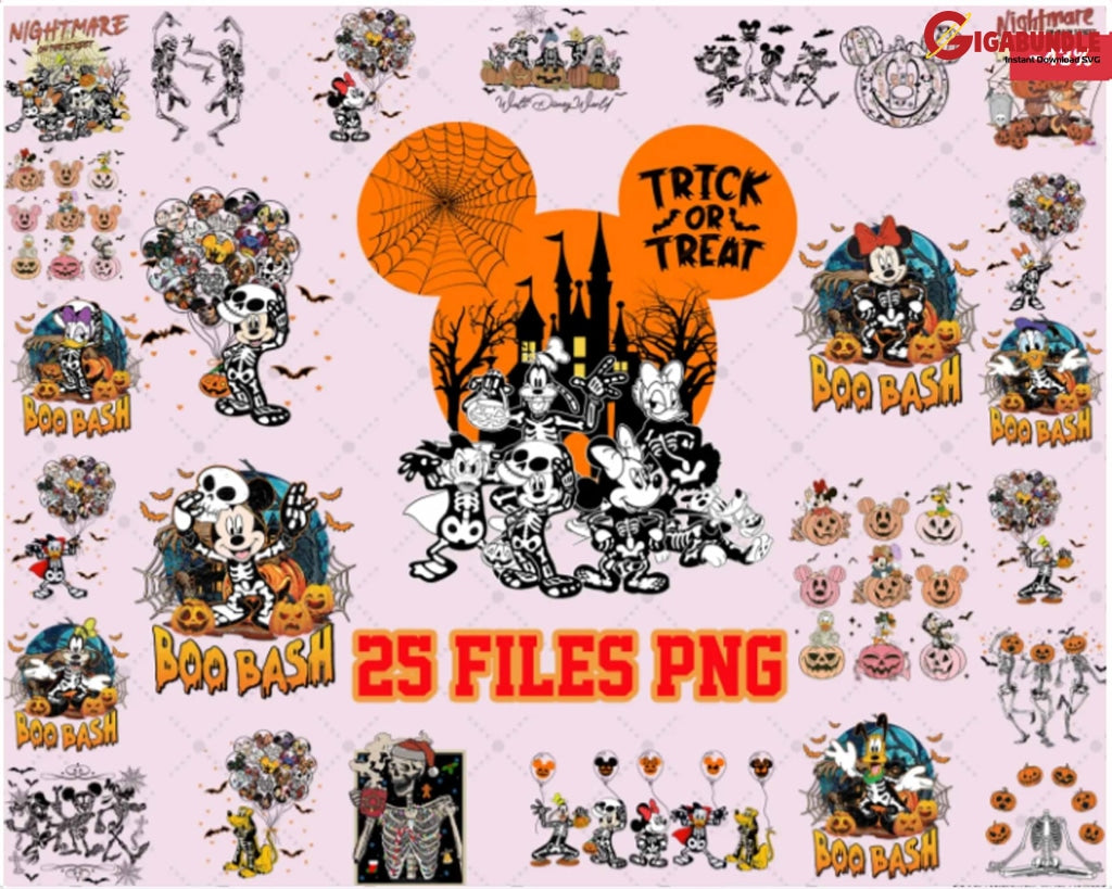 Disney Pumpkin Halloween Bundle Png Spooky Scary