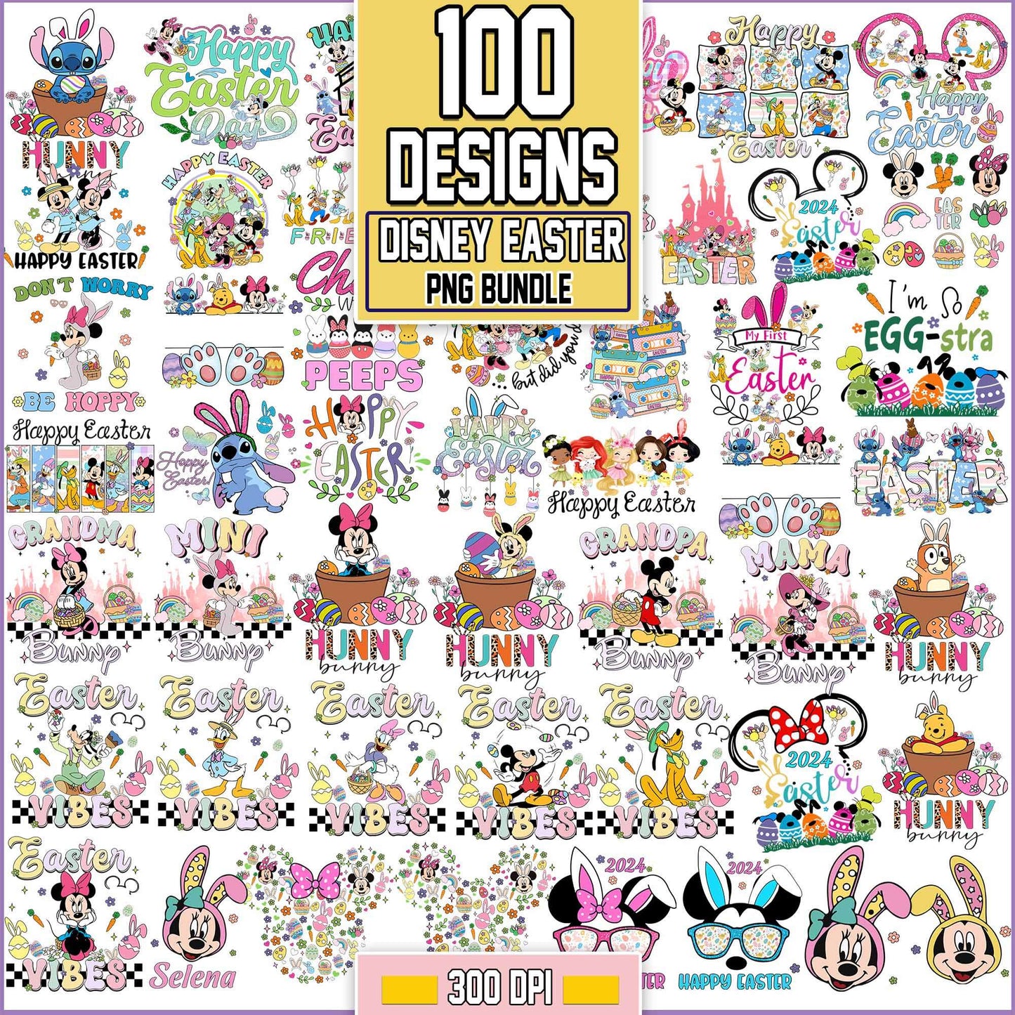 Disney Cartoon Easter Png, Happy Easter