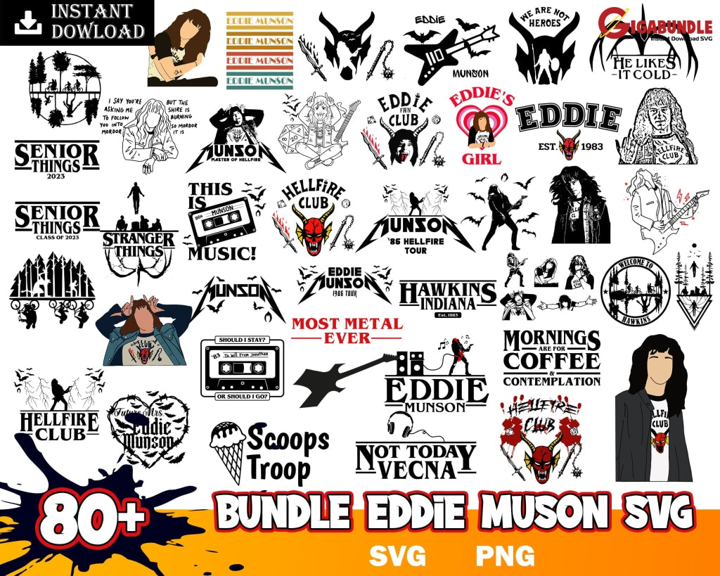 Eddie Munson guitar Sticker for Sale by Hungry Hungry Buffalo