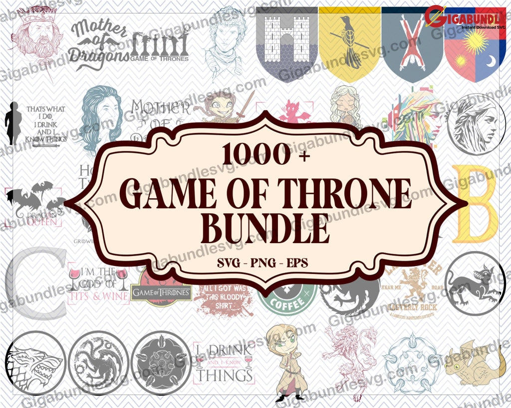 Game Of Thrones Svg Bundle Png Dxf Eps