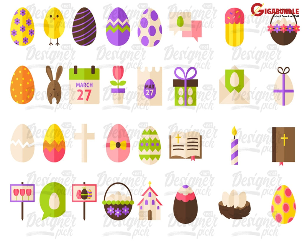 Happy Easter Svg Bundle Bunny Face Svg Egg Png Spring Layered Cut Files