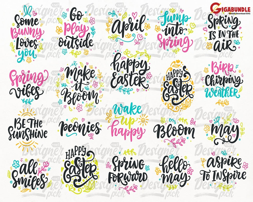 Happy Easter Svg Bundle Bunny Face Svg Egg Png Spring Layered Cut Files