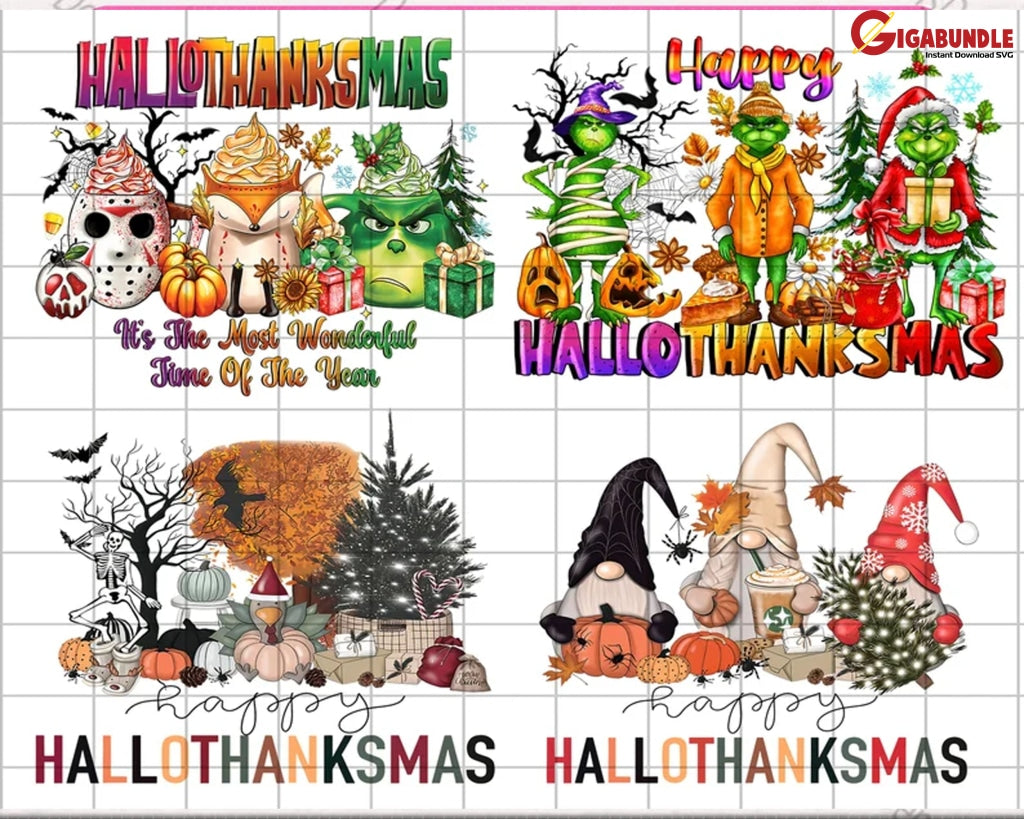 Happy Hallothanksmas Png Sublimation