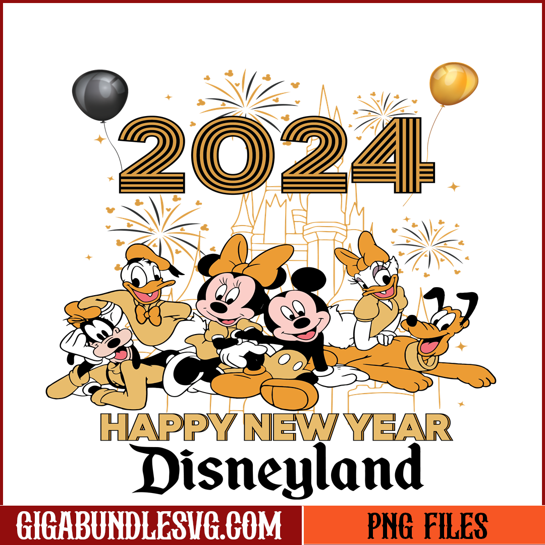 happy new year 2024 disneyland