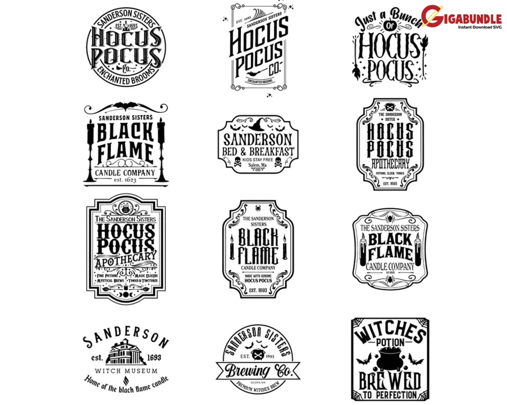 1000+ Hocus Pocus SVG, Bundle files SVG, EPs, PNg, DXf ,PDF