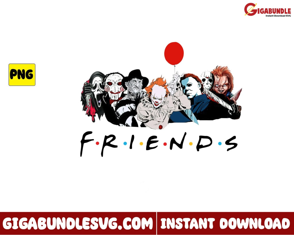 Horror Friends Png Movies Character - Instant Download