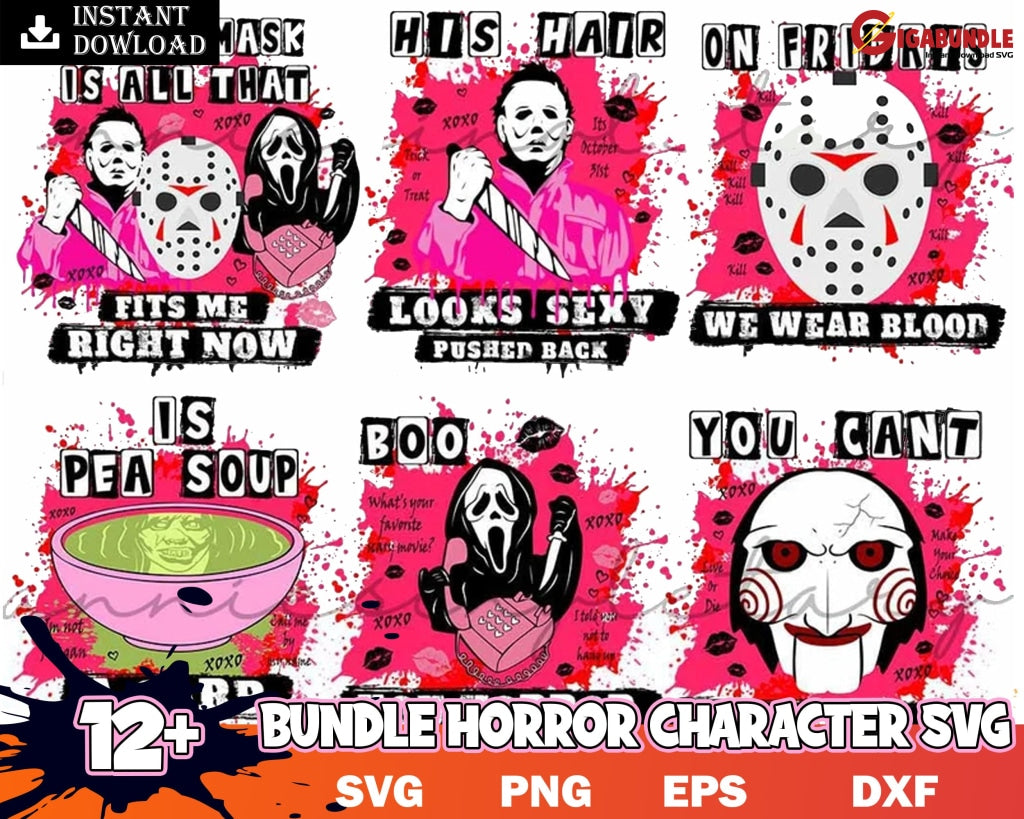 Horror Movies Bundle PNG-Instant Download – Gigabundlesvg