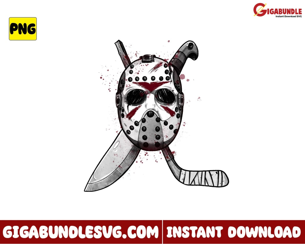 Jason Voorhees Mask SVG, Friday The 13th Halloween Movie SVG, Horror Jason  PNG DXF cut file for cricut