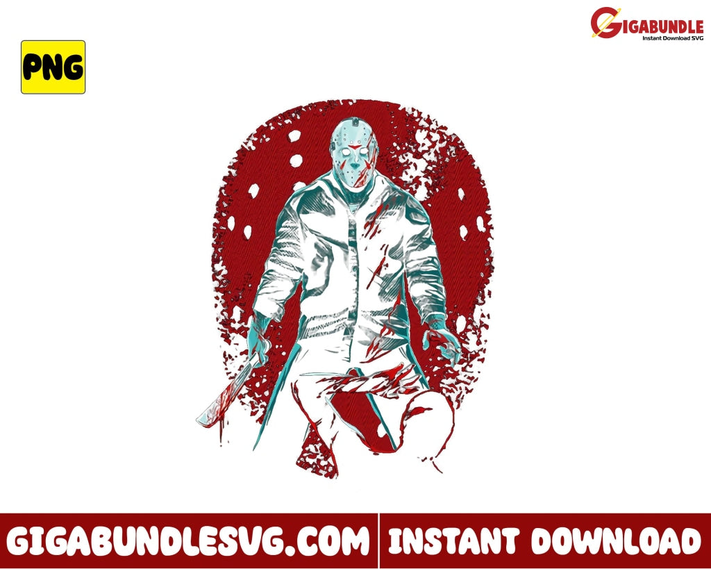 Jason Vorhees Mask Png Horror Movies Character Halloween - Instant Download